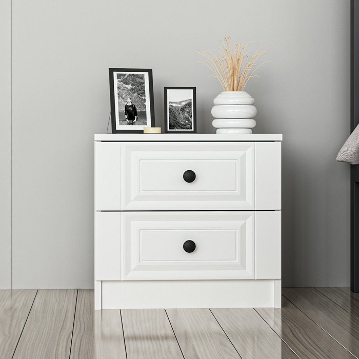Hanah Home Mesita de Noche Kale - 4923 Blanco